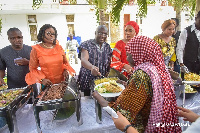 Vice President Bawumia, wife serve dishes at the party