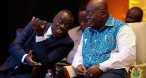 President Nana Addo Dankwa Akufo-Addo with the Tourism and Creative arts minister, Mohammed Awal