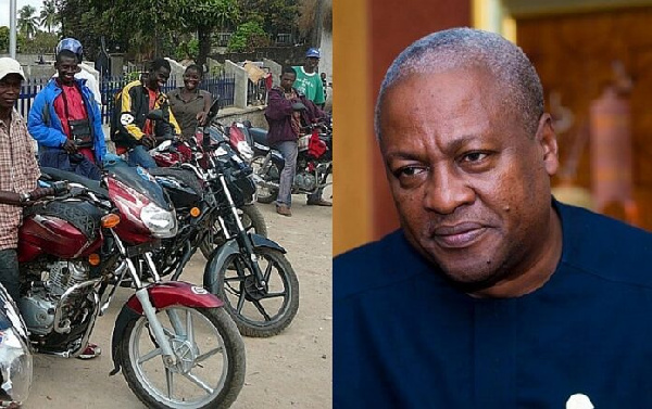 John Mahama has promised to legalized the Okada business in his 2nd term