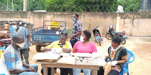 File photo - An individual going through the voter registration process