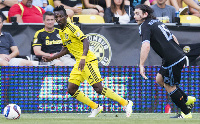 Harrison Afful in action for Columbus Crew