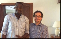 Actor John Dumelo and Former UK Ambassador to Ghana,Jon Benjamin