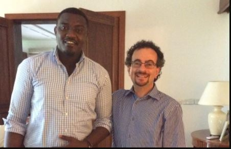 Actor John Dumelo and Former UK Ambassador to Ghana,Jon Benjamin