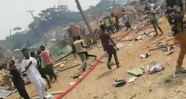 The explosion resulted in deaths and destruction of properties