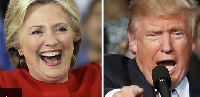 Hillary Clinton (L) Donald Trump (R)