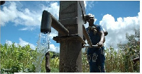 File Photo: A woman fetching water from a borehole