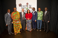 Award winners pose for a photo with Dr. Stephen Opuni (3rd from right) - CE of COCOBOD- and others