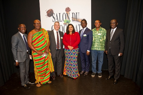 Award winners pose for a photo with Dr. Stephen Opuni (3rd from right) - CE of COCOBOD- and others