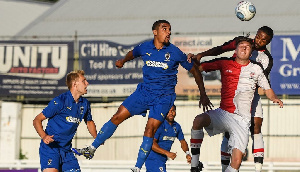 Kwesi Appiah in action for AFC Wimbledon