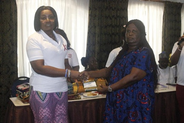 Officials of Meena Breast Cancer Awareness Project and Oncology Department of the Korle Bu Teaching