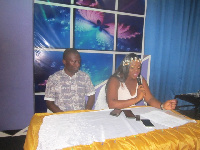 Chief Executive Officer of Makers Network Foundation, Eunice Ntiwaa Yeboah (R)