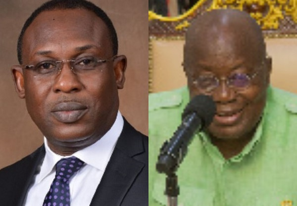 Kofi Bentil (left), Akufo-Addo (right)