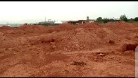 The current state of the Nkawkaw stadium project