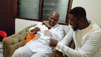 John Dramani Mahama (L) with A Plus (R)