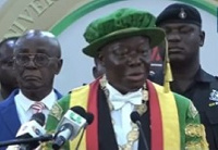 Otumfuo Osei Tutu II addressing the 57th Congregation of the KNUST