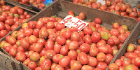 Tomatoes on sale at Muthurwa Market in Nairobi on February 12, 2020