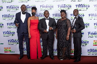 Dr. Francis Sapara-Grant (middle) with other members of the GLICO Pensions team