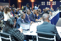 BoG Governor, Dr. Ernest Addison during the meeting