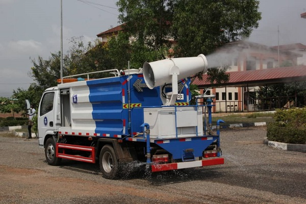 The disinfection follows the presidents directive for tertiary schools to open schools