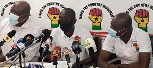 Leaders of the 'Fixing The Country Movement' at a press conference in Accra