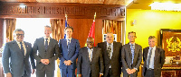 Some investors in a group photograph with President Akufo-Addo (middle)