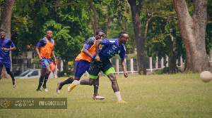 Victorien Adebayor in action at training