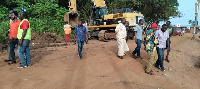 Former MP for Madina, Alhaji Abubakar Saddique Boniface at site