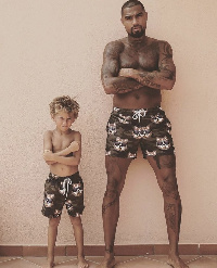 Kevin Prince Boateng and his son