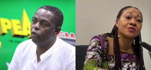 Kwesi Pratt Jnr (left), Chairperson of the EC, Jean Mensa (right)