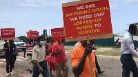 They are demanding their locked-up funds at NDK and three other deposit-taking institutions