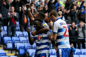 Andy Yiadom celebrates his first goal