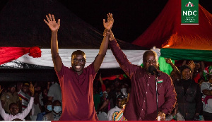 Ato Forson and John Dramani Mahama on campaign trail in 2020