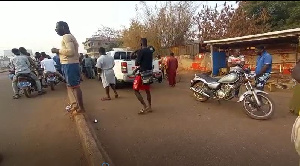 Residents gathered at the accident scene