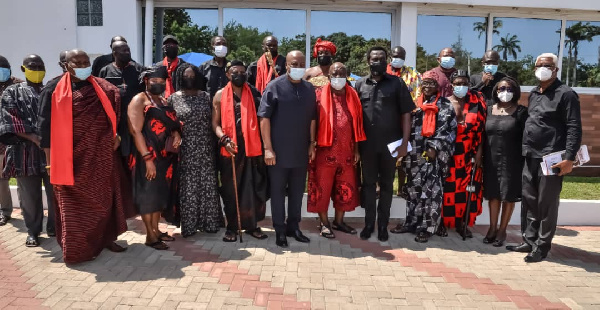 Former President, John Mahama in a group photo