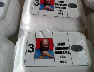 Former President John Mahama was accused of influencing voters with food