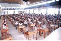 Some students writing exams