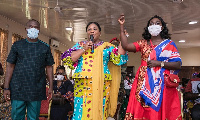 Rebecca Akufo-Addo was in the Okaikoi South Constituency to campaign for the NPP