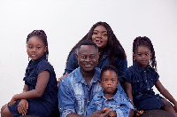 Nii Odartey Lamptey with his family