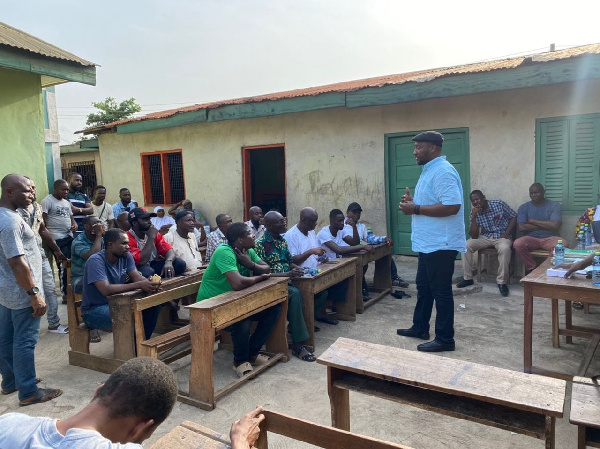 Chief Biney interacting with some members of the NDC