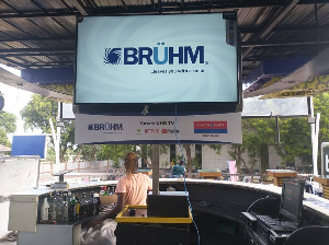 Electromart Ghana and Bruhm have gifted Rockzilla with 2 sets of Bruhm 65inch UHD TVs