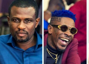 Combination photo of Okraku Mantey (left) and Shatta Wale