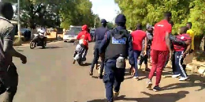 NDC protestors in Bolgatanga in the Upper East Region