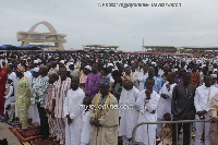 Ghanaian muslims in prayer session