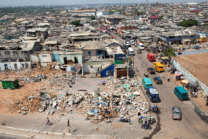 A view of Accra     Photographer: Melanie Stetson Freeman/The Christian Science Monitor