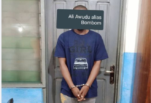 Ali Awudi alias 'Bombom' is currently in the grips of the police