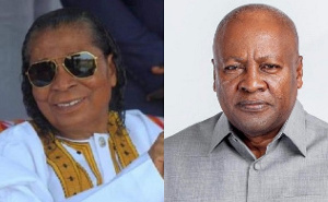 Apostle Kwadwo Safo Kantanka (left) and John Dramani Mahama