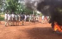 Some students of the School of Hygiene demonstrating