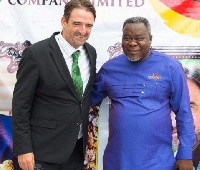 German Ambassador to Ghana, Daniel Krull  with Dr. Kwaku Oteng