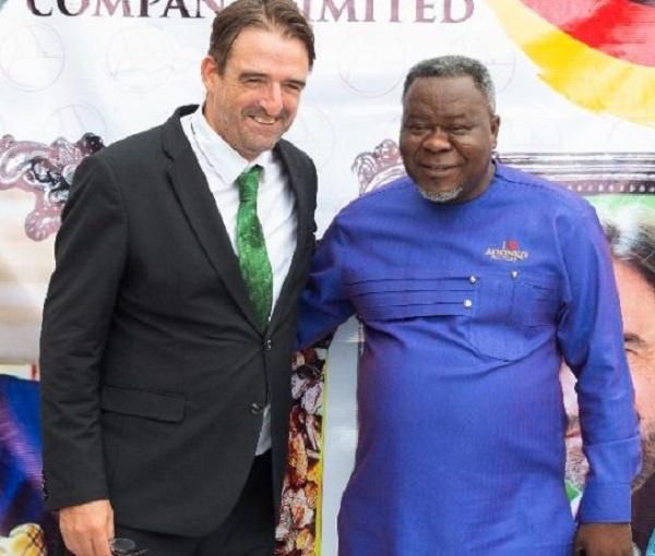 German Ambassador to Ghana, Daniel Krull  with Dr. Kwaku Oteng