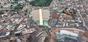 A bird's eye view of the Kejetia Market